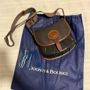 Dooney & Bourke Black and Brown Messenger Bag